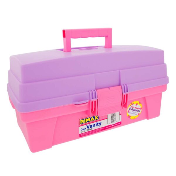 CAJA PLASTICA ROSA