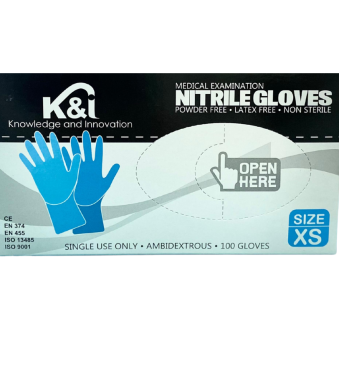 Guantes de nitrilo sin polvo