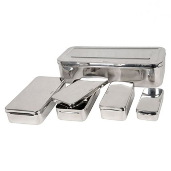 Caja acero inoxidable con tapa botón