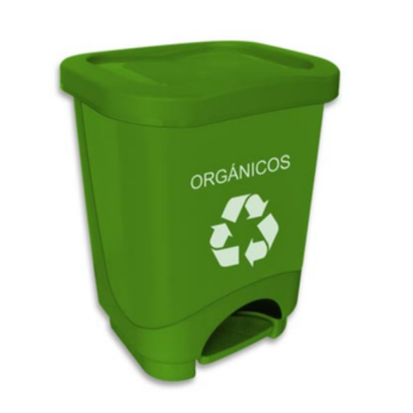 Basurero plástico verde 24 lts