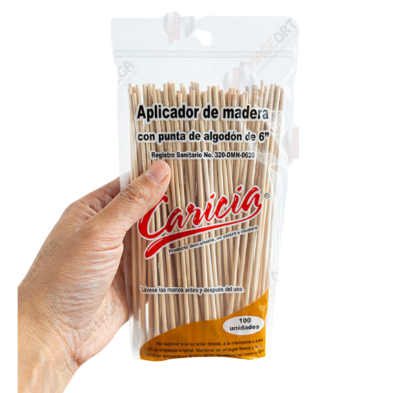 HISOPOS LARGOS MADERA x 100 U Hisopos largos madera x 100U