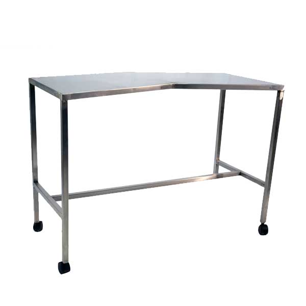 Mesa semiluna acero inoxidable