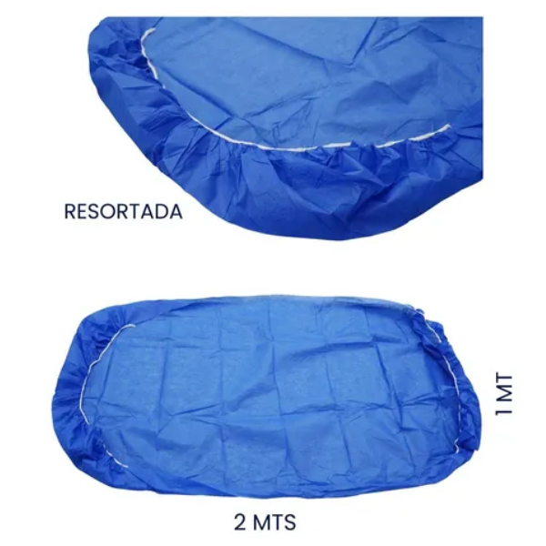 Sabana con resorte 2mt x 1mt x 5unidades