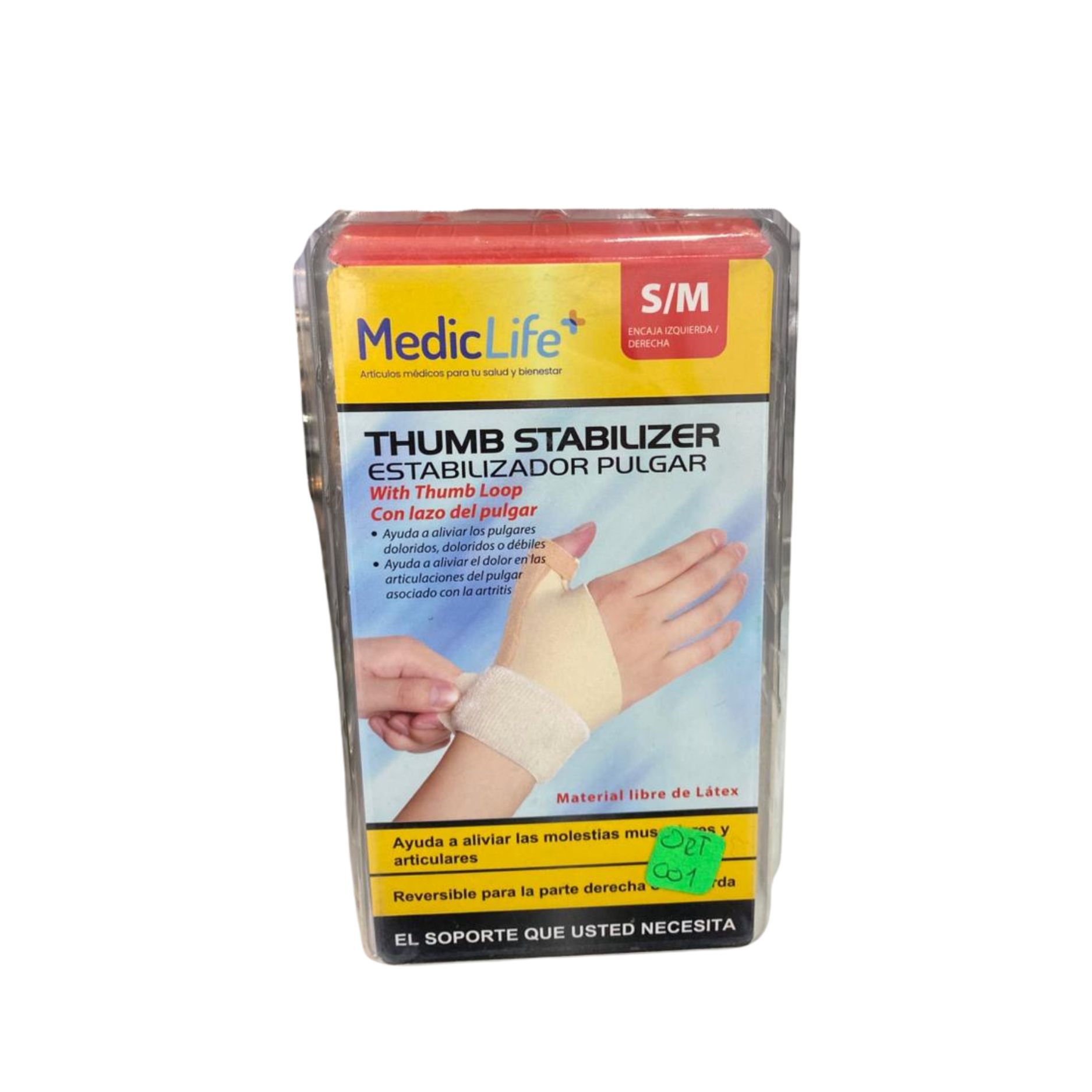 ESTABILIZADOR DE PULGAR DERECHA - IZQUIERDA S-M ESTABILIZADOR DE PULGAR DERECHA - IZQUIERDA S/M